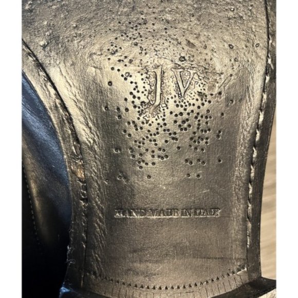 JOHN VARVATOS $675 BLACK LEATHER DERBY SHOES - Picture 9 of 11